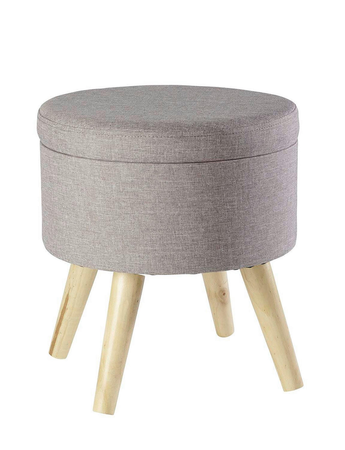 HOCKER Struktur Grau  - Grau, Design, Holz/Textil (32,5/36/32,5cm) - Echtwerk