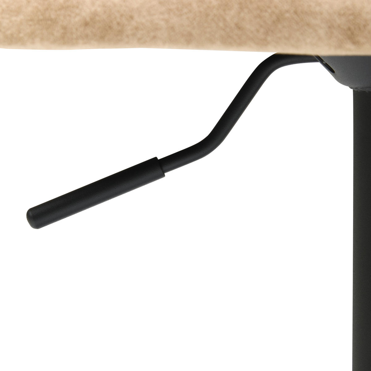 BARHOCKER in Metall, Textil Schwarz, Beige  - Beige/Schwarz, KONVENTIONELL, Textil/Metall (50/90-111/51cm) - MID.YOU
