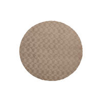 HOCHFLORTEPPICH  Wohnzimmer 120/120 cm Taupe rund  - Taupe, Basics, Textil (120/120cm) - Kayoom