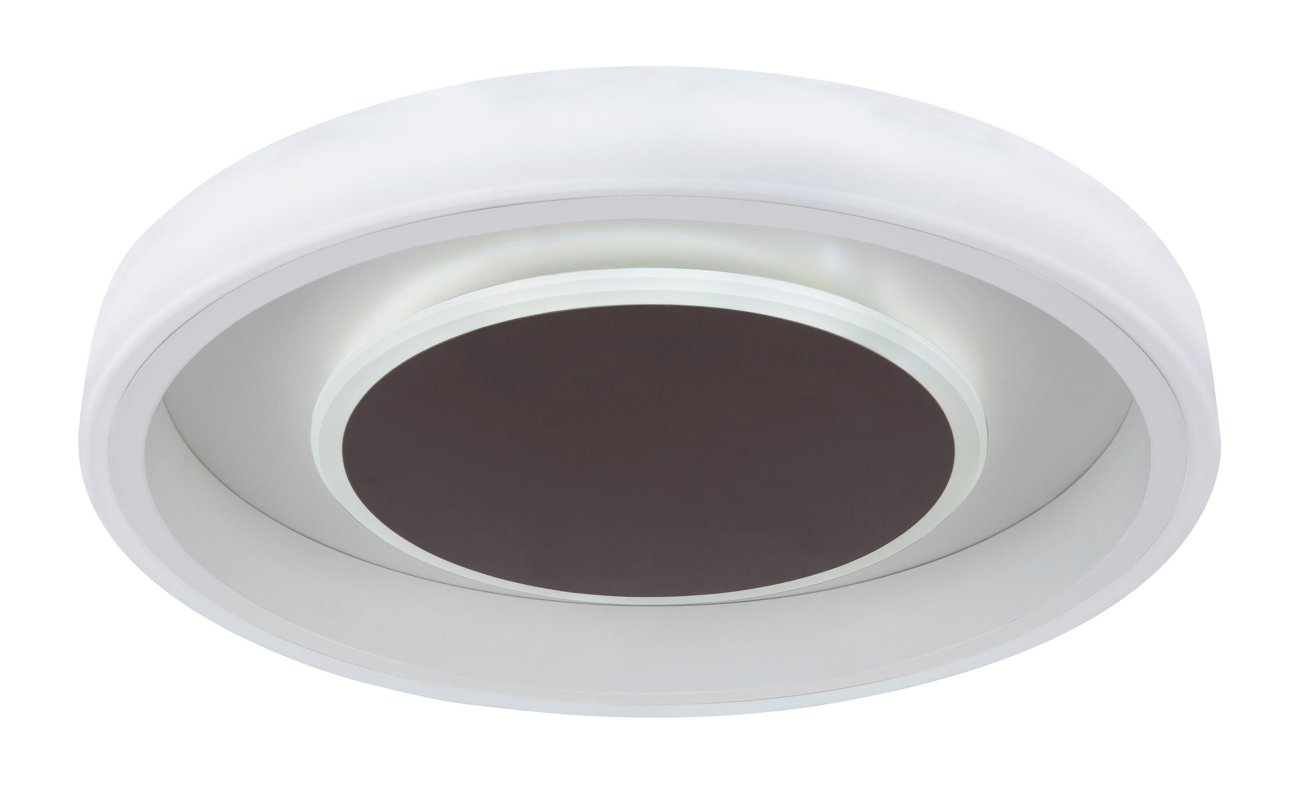 LED MENNYEZETI LÁMPA - barna/opál, Konventionell, műanyag/fém (50/9cm)