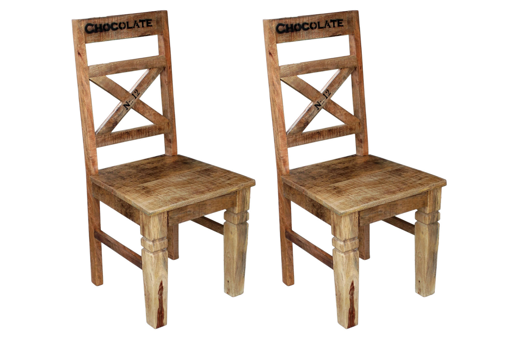 STUHL-SET 2 Stück  in  - Naturfarben, MODERN, Holz (45/100/45cm) - MID.YOU