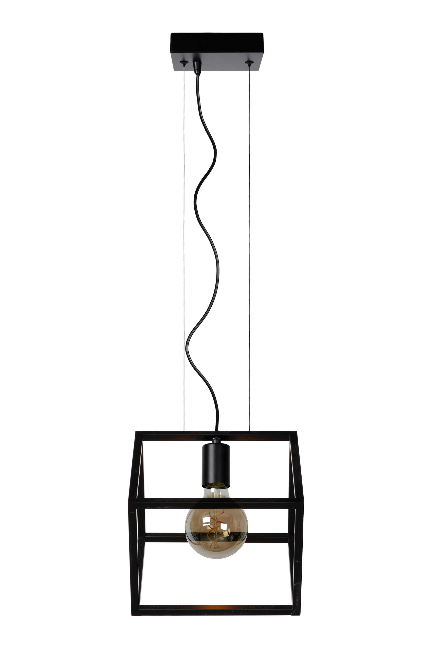 HÄNGELEUCHTE Fabian 20/25/161 cm   - Schwarz, Basics, Metall (20/25/161cm) - Lucide