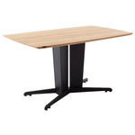 ESSTISCH in Holz 130/90/77 cm   - Wildeiche/Schwarz, KONVENTIONELL, Holz/Metall (130/90/77cm) - Linea Natura