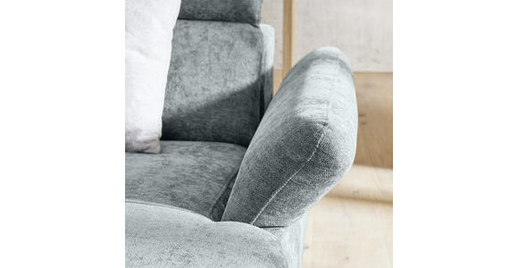 ECKSOFA in Webstoff Türkis  - Türkis/Schwarz, Natur, Textil/Metall (199/285cm) - Valnatura