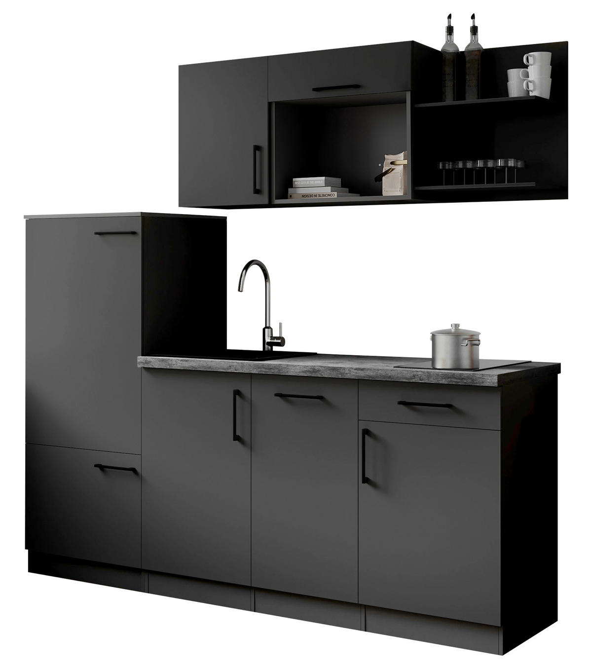 KUCHYŇSKÝ BLOK 205 cm - šedá, Trend, kov/kompozitní dřevo (205cm) - Respekta