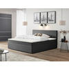 BOX KREVET    200/200 cm  - siva/crna, Basics, drvni materijal/tekstil (200/200cm) - P & B
