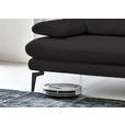 3-SITZER-SOFA in Leder Dunkelbraun  - Dunkelbraun/Schwarz, Design, Leder/Metall (222/86/104cm) - Dieter Knoll