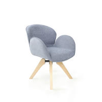 ARMLEHNSTUHL in Holz, Textil Blau, Hellbraun  - Hellbraun/Blau, Basics, Holz/Textil (61/82/63,5cm) - Tom Tailor