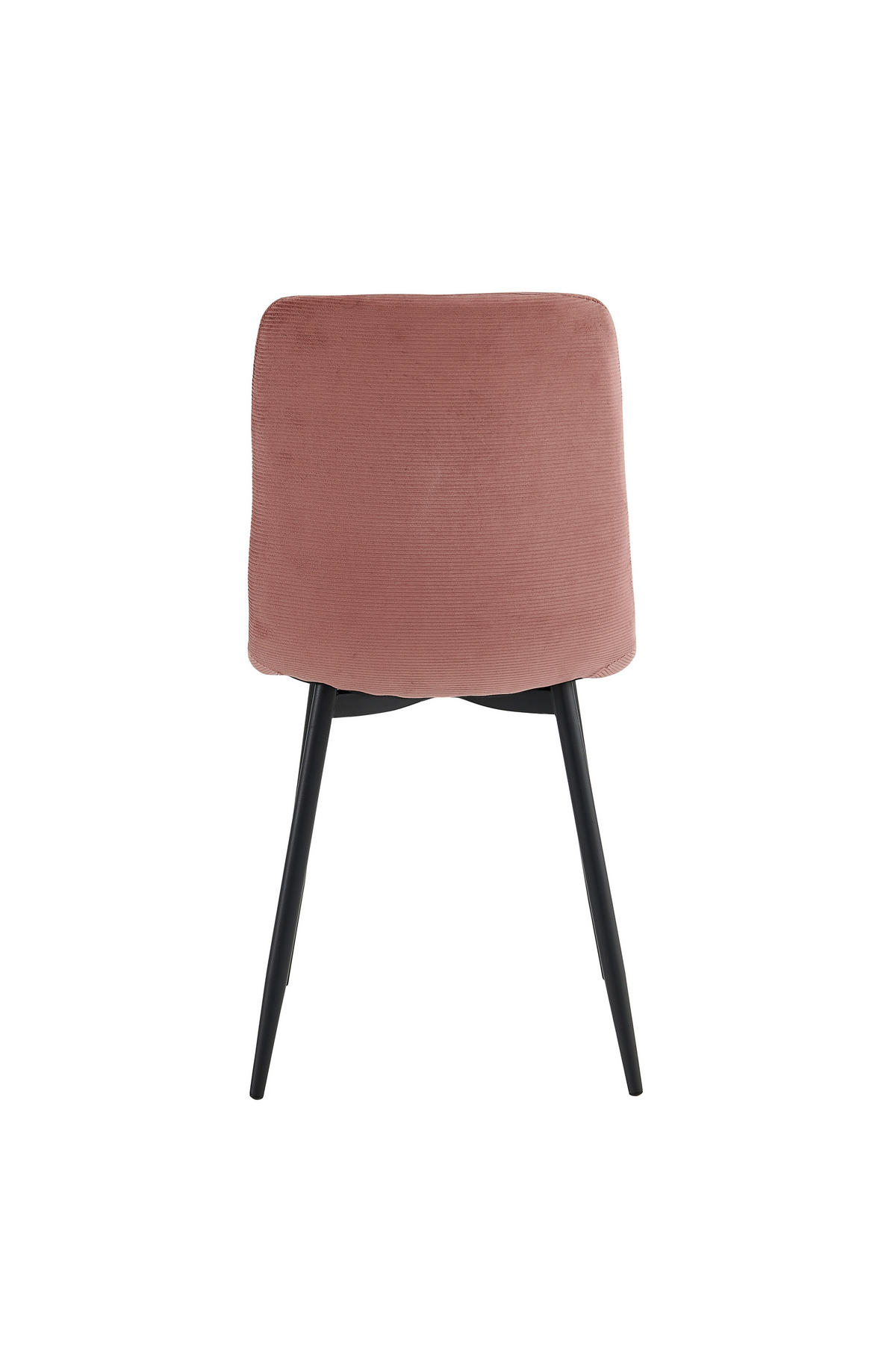 STUHL-SET 4 Stück  in Stahl Mikrofaser, Feincord  - Altrosa/Schwarz, MODERN, Textil/Metall (44/92/54cm) - MID.YOU