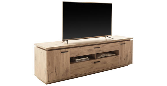 LOWBOARD  in 210/65/50 cm  - Eichefarben/Anthrazit, KONVENTIONELL, Holzwerkstoff/Metall (210/65/50cm) - Cantus