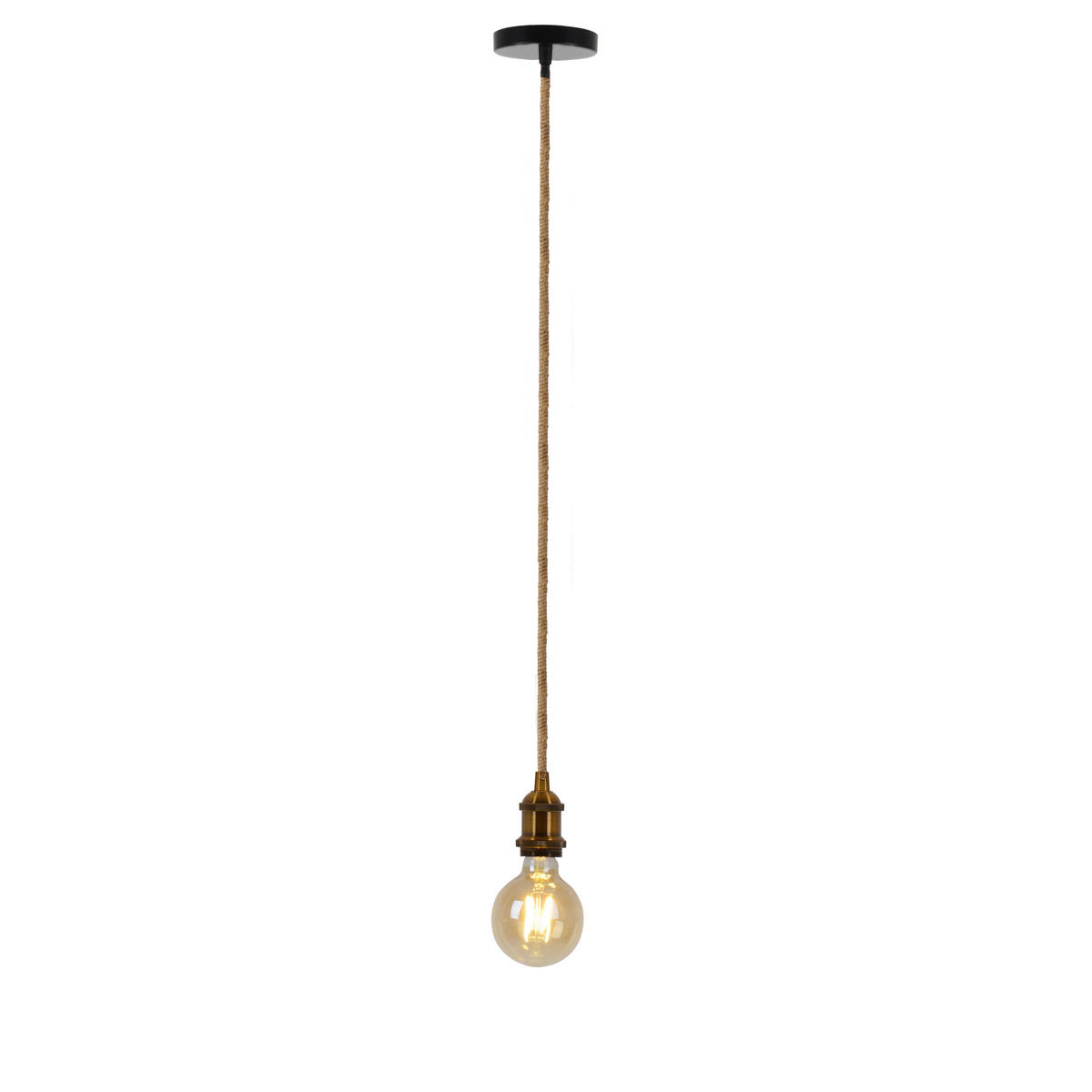 HÄNGELEUCHTE 10/100 cm  - Messingfarben, KONVENTIONELL, Naturmaterialien/Metall (10/100cm) - Näve