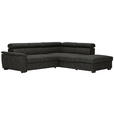 ECKSOFA in Lederlook Anthrazit  263/230 cm  - Anthrazit/Schwarz, MODERN, Kunststoff/Textil (263/230cm) - Hom`in