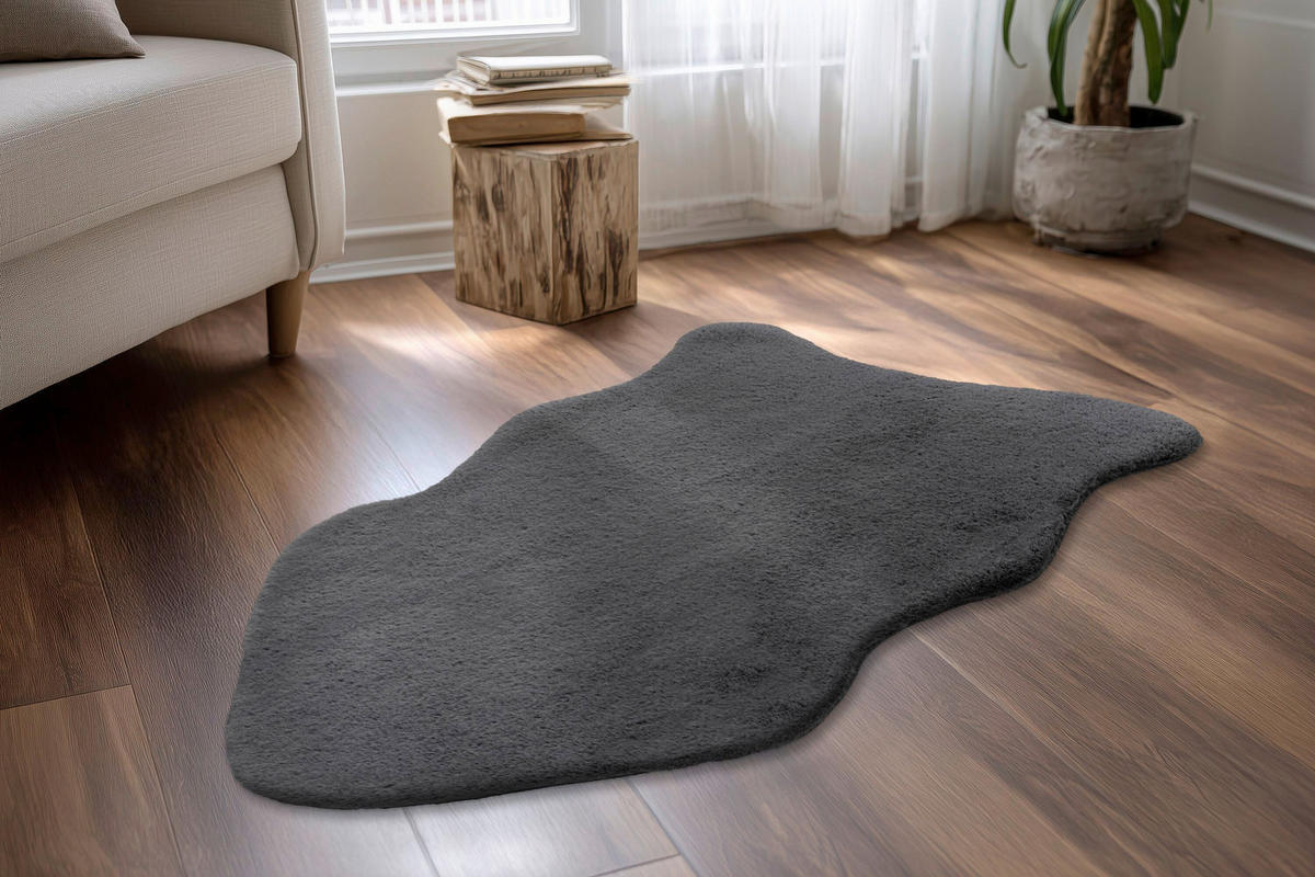 PREPROGA Z VISOKIM FLOROM  60/90 cm  tkano  barve grafita  - barve grafita, Basics, tekstil (60/90cm) - Kayoom