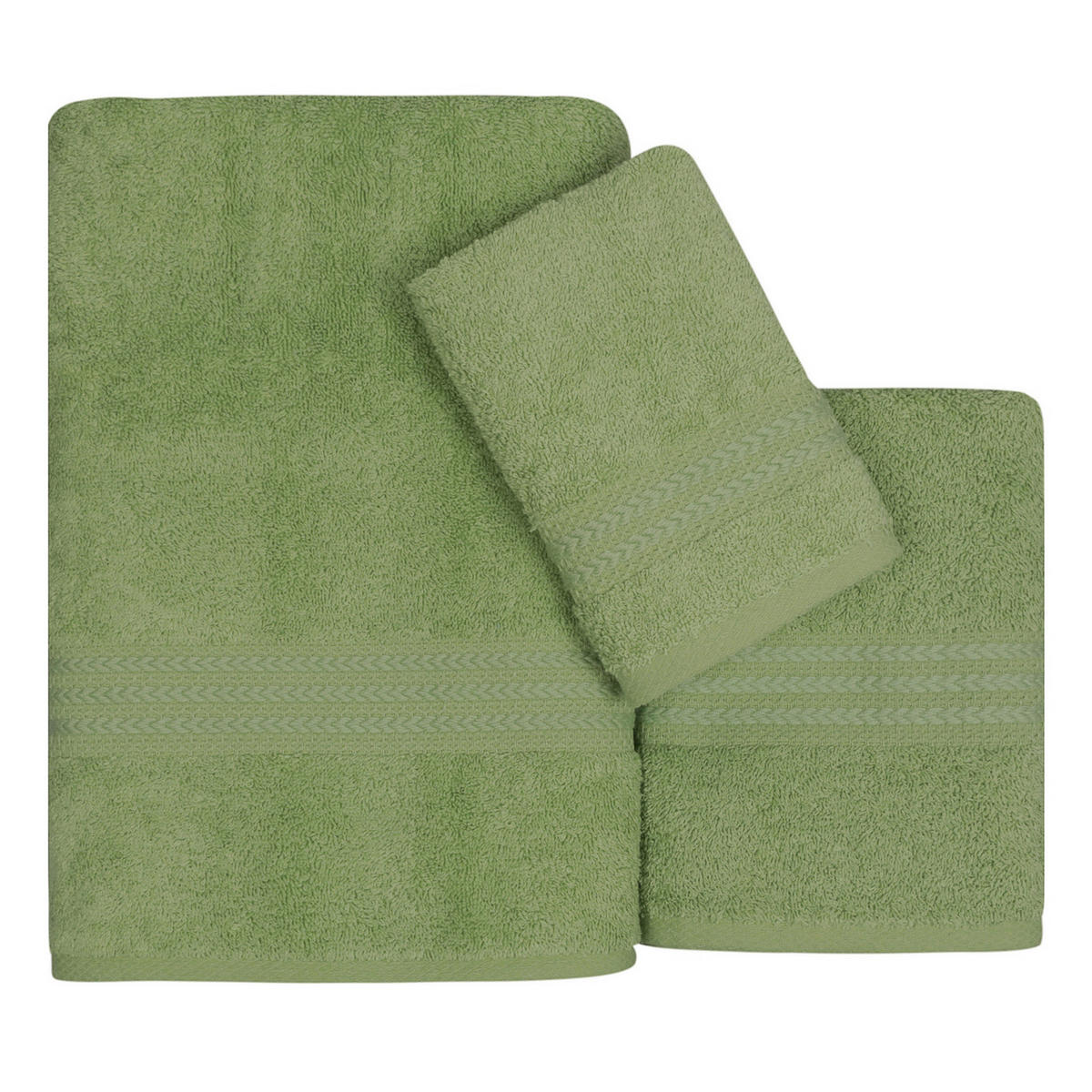 FROTTIERSET Grün 3-teilig  - Grün, Basics, Textil (30/50cm)