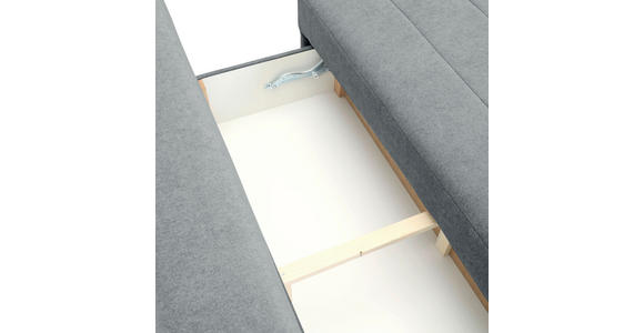 SCHLAFSOFA Flachgewebe Grau  - Schwarz/Grau, KONVENTIONELL, Textil/Metall (197/75/100cm) - Carryhome