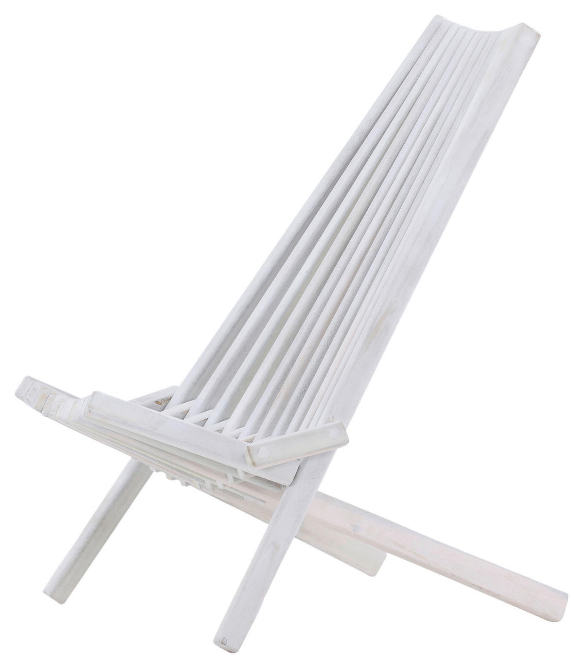STRANDSTUHL Akazie Weiß  - Weiß, KONVENTIONELL, Holz (57/79/73cm) - Gardenson