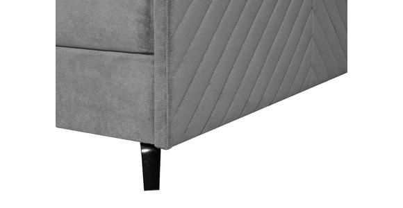 BOXSPRINGBETT 180/200 cm  in Grau  - Schwarz/Grau, Design, Textil/Metall (180/200cm) - Esposa