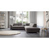 ECKSOFA inkl. Funktion Grau Webstoff  - Schwarz/Grau, Design, Textil/Metall (277/237cm) - Stylife