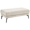 HOCKER Chenille Sandfarben  - Sandfarben/Schwarz, KONVENTIONELL, Textil/Metall (130/44/68cm) - SetOne by Musterring