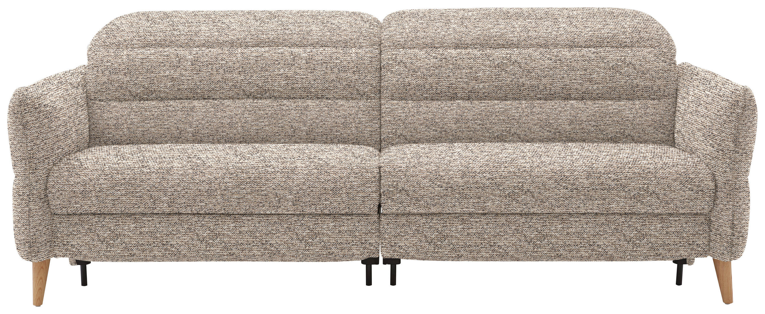 2-SITZER-SOFA  in Webstoff Beige  - Eiche Bianco/Beige, Design, Holz/Textil (234-262/85-106/98-112cm) - Dieter Knoll