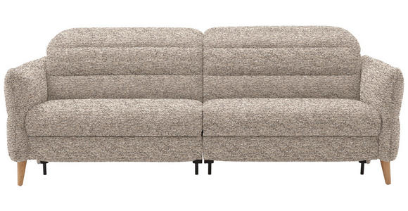 2-SITZER-SOFA  in Webstoff Beige  - Eiche Bianco/Beige, Design, Holz/Textil (234-262/85-106/98-112cm) - Dieter Knoll