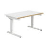 IFJÚSÁGI ÍRÓASZTAL 120/53-79/75 cm  - tölgyfa/fehér, Basics, faalapú anyag/fém (120/53-79/75cm) - Paidi