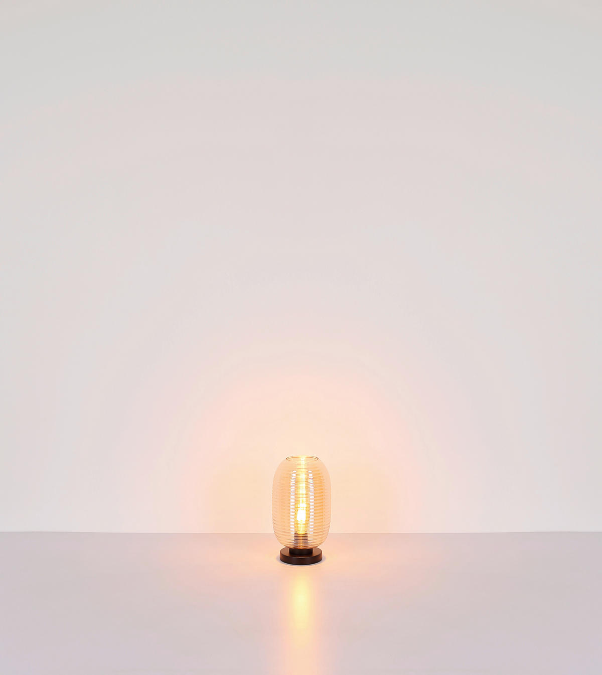 BORDSLAMPA JEFREY 20/34,5 cm   - bärnstensfärgad/svart, Basics, metall/glas (20/34,5cm) - Globo