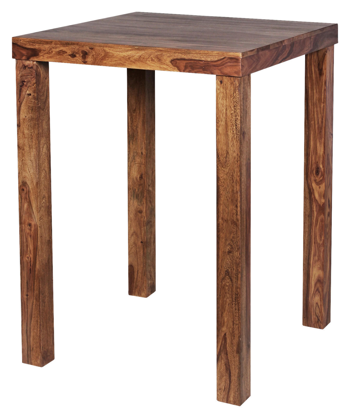 BARTISCH Sheesham massiv quadratisch Sheeshamfarben - Sheeshamfarben, MODERN, Holz (80/80/110cm) - MID.YOU