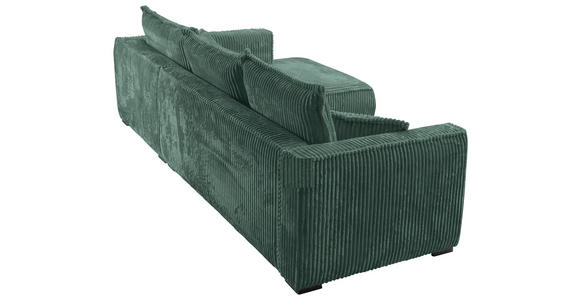 ECKSOFA Dunkelgrün Cord  - Dunkelgrün/Schwarz, MODERN, Holz/Textil (322/208cm) - Carryhome