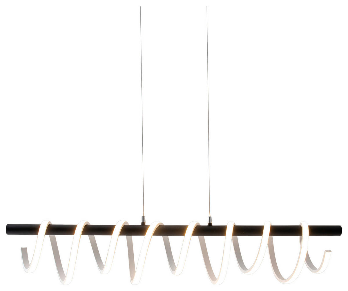 LED-HÄNGELEUCHTE 100/6/150 cm  - Schwarz/Weiß, Design, Kunststoff/Metall (100/6/150cm) - Näve
