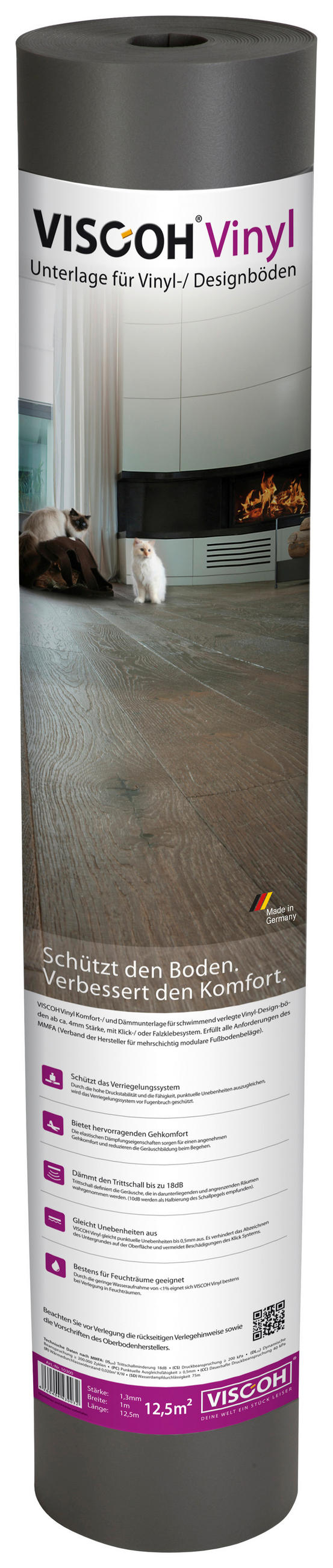 TLUMÍCÍ PODLOŽKA - Basics, plast (100/1250/0,13cm) - Homeware