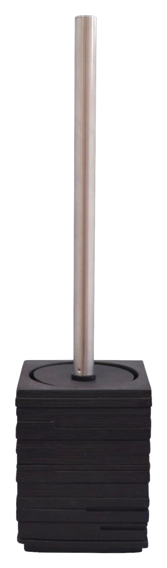 WC-BÜRSTENGARNITUR in Metall  Kunststoff   - Chromfarben/Schwarz, Basics, Kunststoff/Metall (9,5/38,5/9,5cm) - Sadena