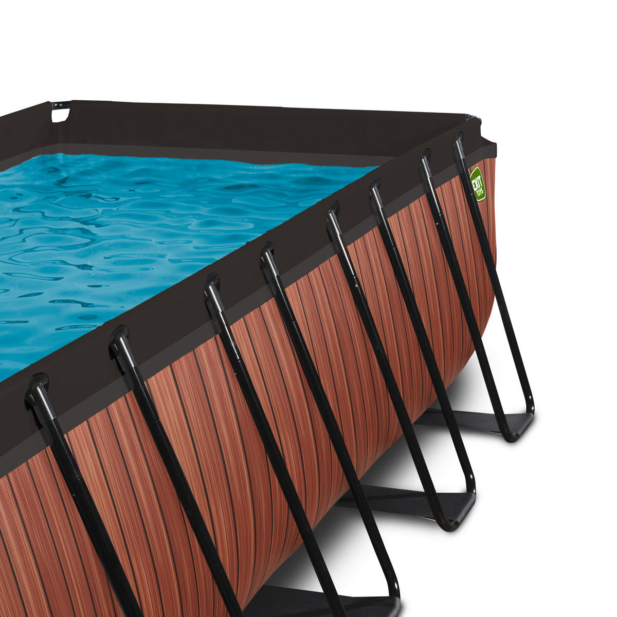 POOL-SET 540/250/100 cm  - Braun, KONVENTIONELL, Kunststoff (540/250/100cm) - EXIT Toys
