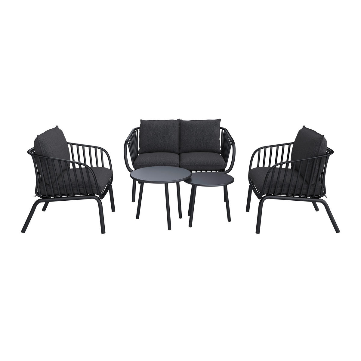 GARTENSET Webstoff Eisen  - Grau, MODERN, Kunststoff/Textil - Ambia Garden