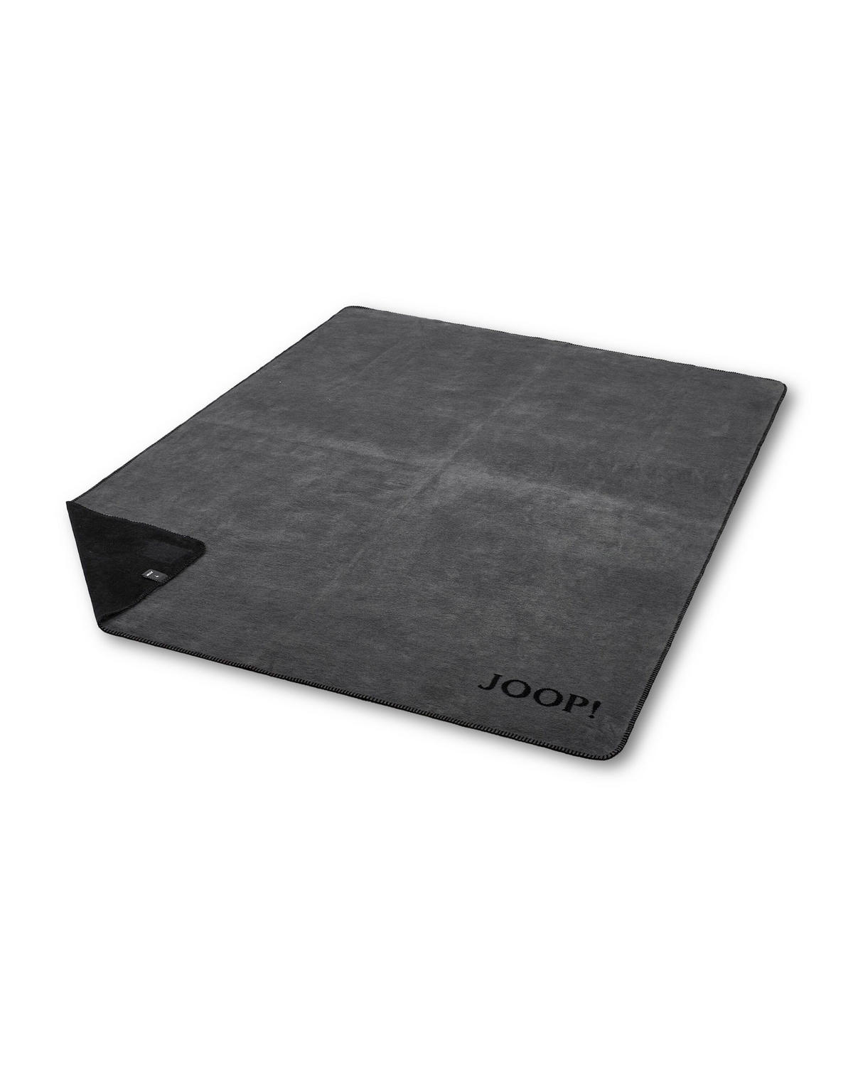 WOHNDECKE UNI-DOUBLEFACE 150/200 cm  - Hellgrau/Schwarz, Basics, Textil (150/200cm) - Joop!