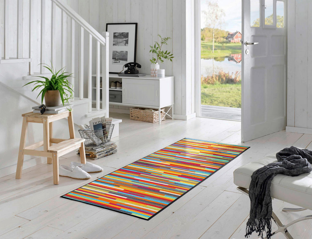 LÄUFER 75/190 cm Mikado Stripes Multicolor  - Multicolor, Trend, Kunststoff/Textil (75/190cm) - wash+dry