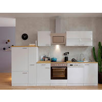 MODULKÖK 310 cm   i vit  - stålfärgad/vit, Basics, metall/trämaterial (310cm) - Respekta