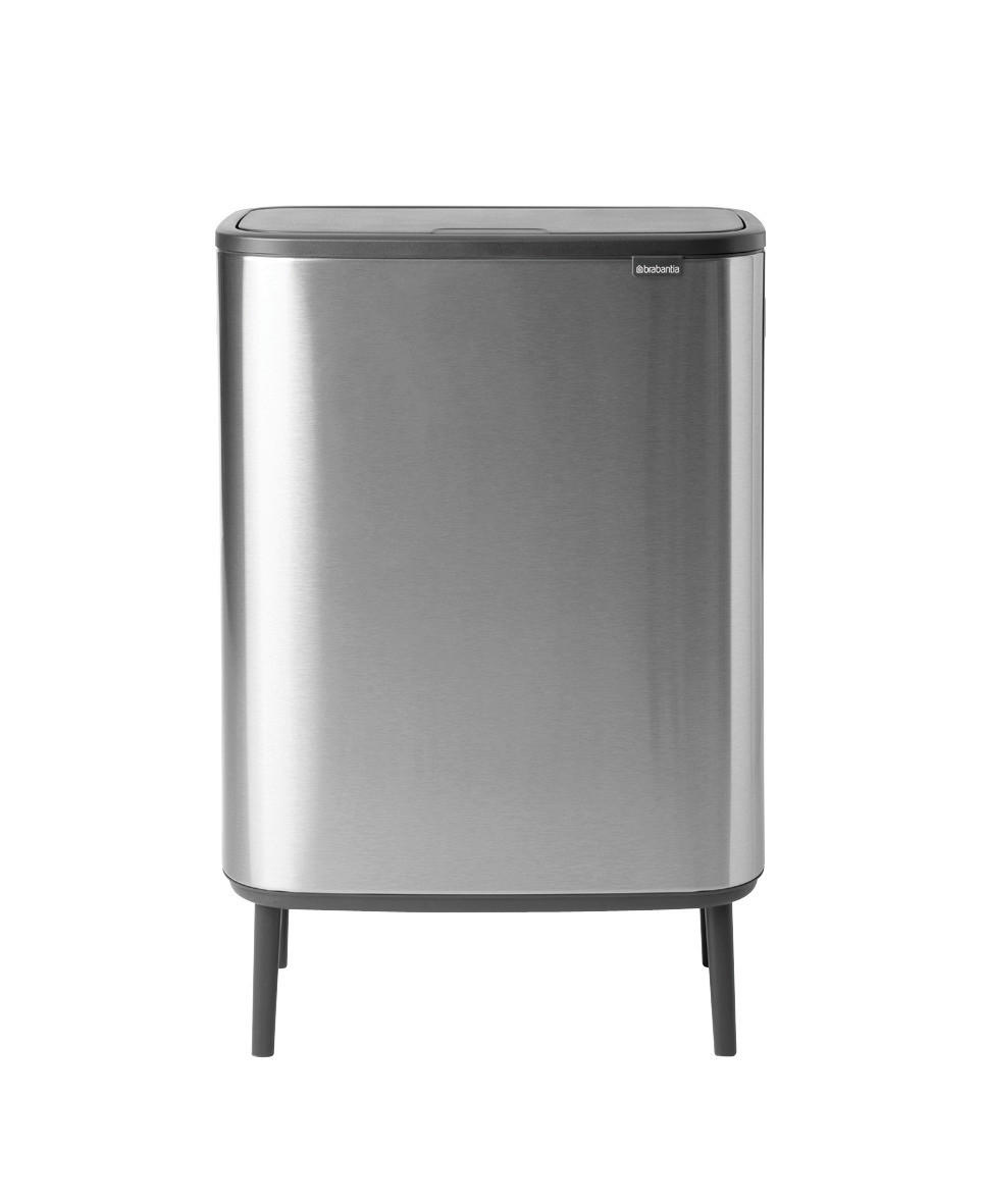 KOŠ ZA SMETI - srebrne barve/siva, Basics, umetna masa (54.5/81.5/31.2cm) - Brabantia