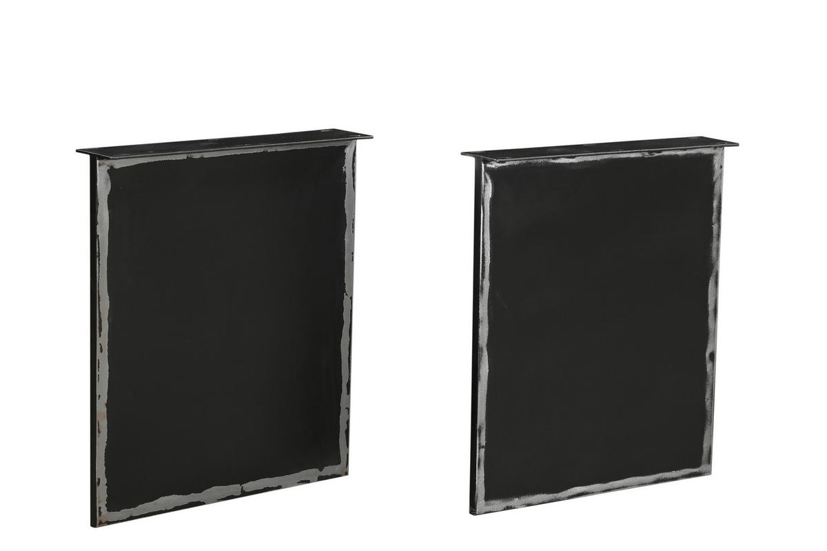 ESSTISCH 180/90/75,6 cm Echtholz  Holz, Metall rechteckig Naturfarben, Schwarz  - Schwarz/Naturfarben, MODERN, Holz/Metall (180/90/75,6cm) - MID.YOU