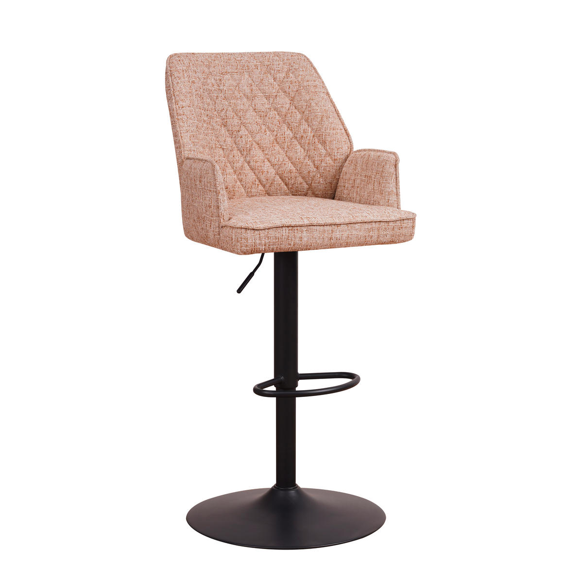 BARHOCKER-SET in Weiß  - Schwarz/Weiß, MODERN, Textil/Metall (54/100/58cm) - MID.YOU