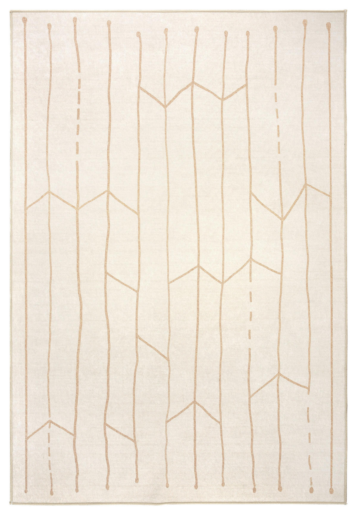 FLACHWEBETEPPICH 130/190 cm LIVING-TUAREG Creme, Honig  - Creme/Honig, Design, Kunststoff/Textil (130/190cm) - Lindorug