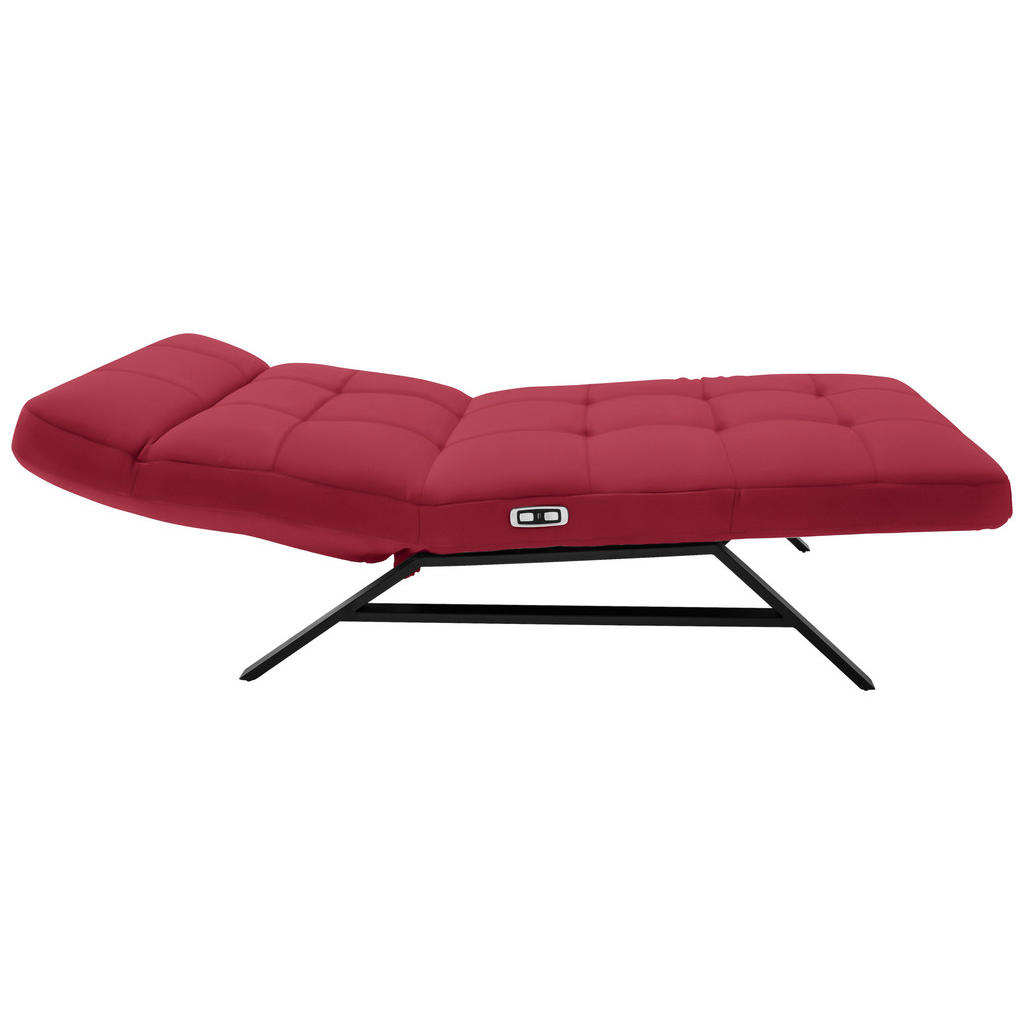 Thumbnail - Pure Home Lifestyle Liege, Rot, Leder, Echtleder, Rindleder, 120x54-113x158-198 cm, Goldenes M, Dgm, Lederauswahl, Stoff...
