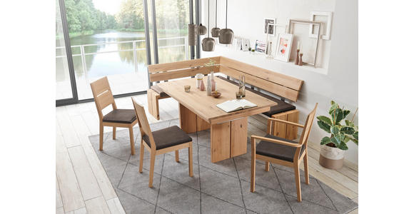 ECKBANK 160/210 cm  in Braun, Eichefarben  - Eichefarben/Braun, KONVENTIONELL, Holz/Textil (160/210cm) - Linea Natura