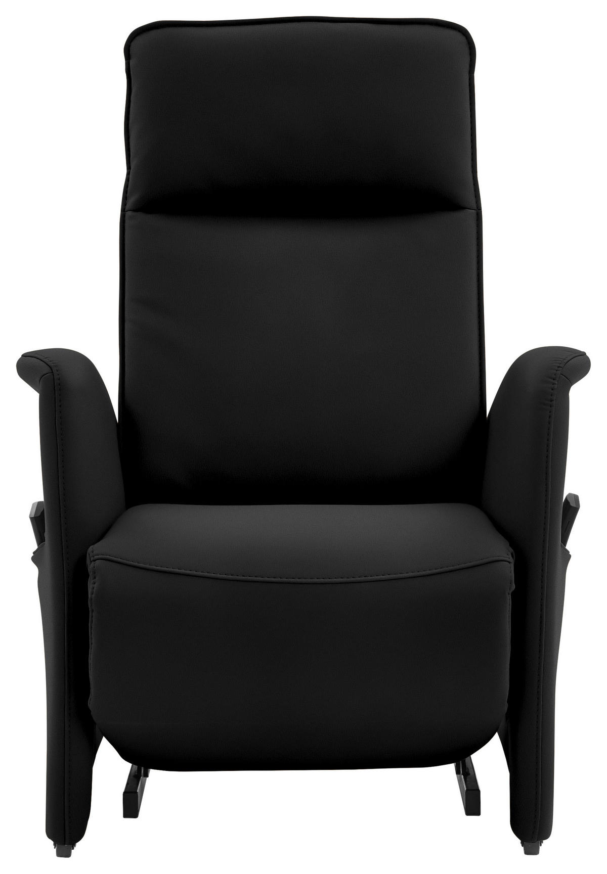 FERNSEHSESSEL in Schwarz  - Schwarz, Design, Leder/Kunststoff (79/114/87-176cm) - Valdera