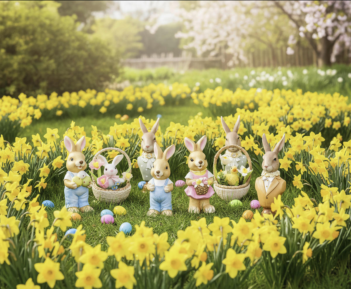 DEKOHASE - Blau/Gelb, LIFESTYLE, Stein (16,5/41,5/14,5cm)