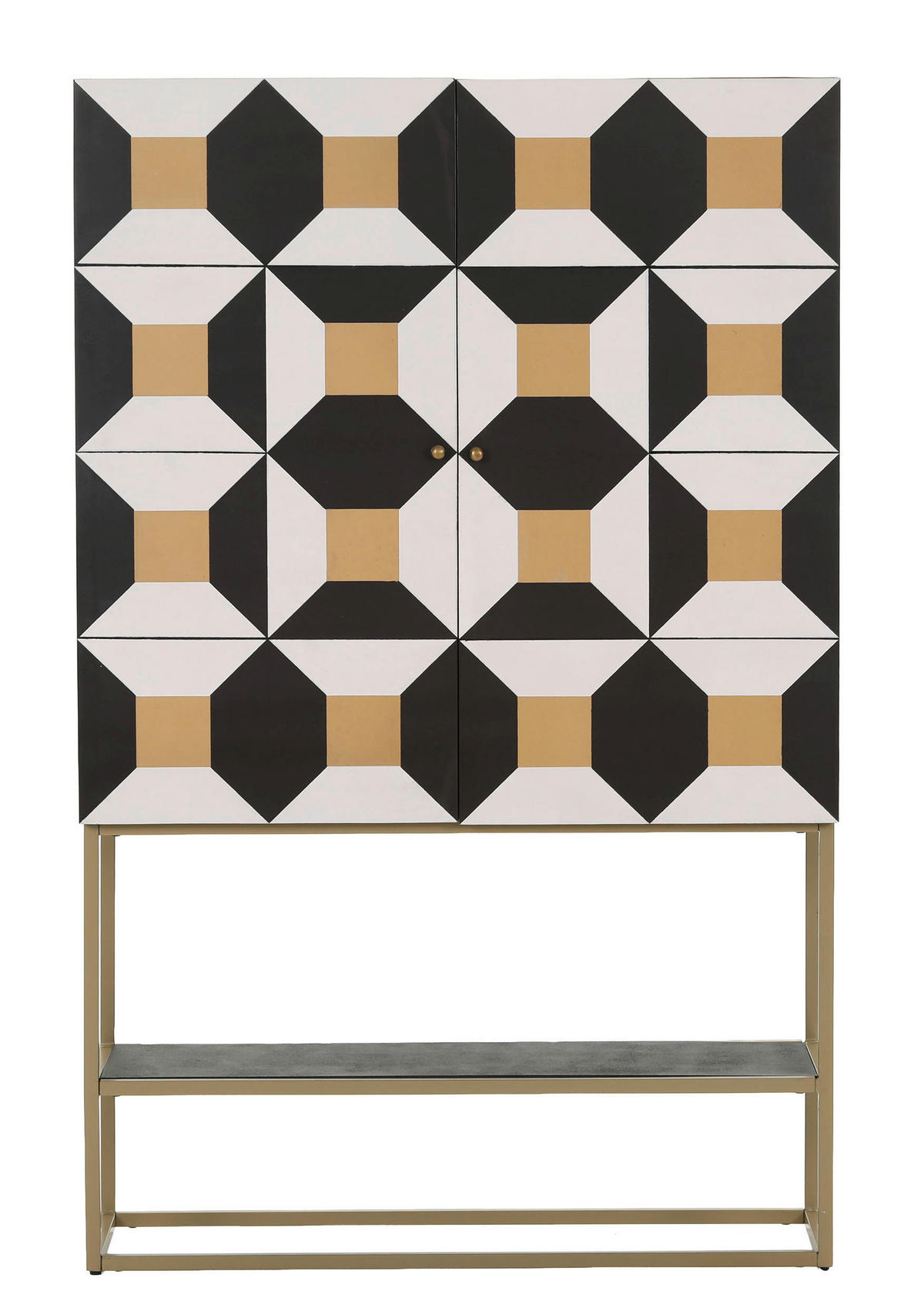 HIGHBOARD Santa Cruz 100/160/40 cm  - Goldfarben/Schwarz, LIFESTYLE, Holz/Holzwerkstoff (100/160/40cm) - Lomoco