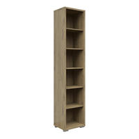 AKTENREGAL Eichefarben  - Eichefarben/Silberfarben, KONVENTIONELL, Holzwerkstoff/Kunststoff (43/210,4/39,5cm) - Voleo