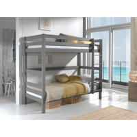 ETAGENBETT - Kieferfarben/Grau, MODERN, Holz (90/200cm) - MID.YOU