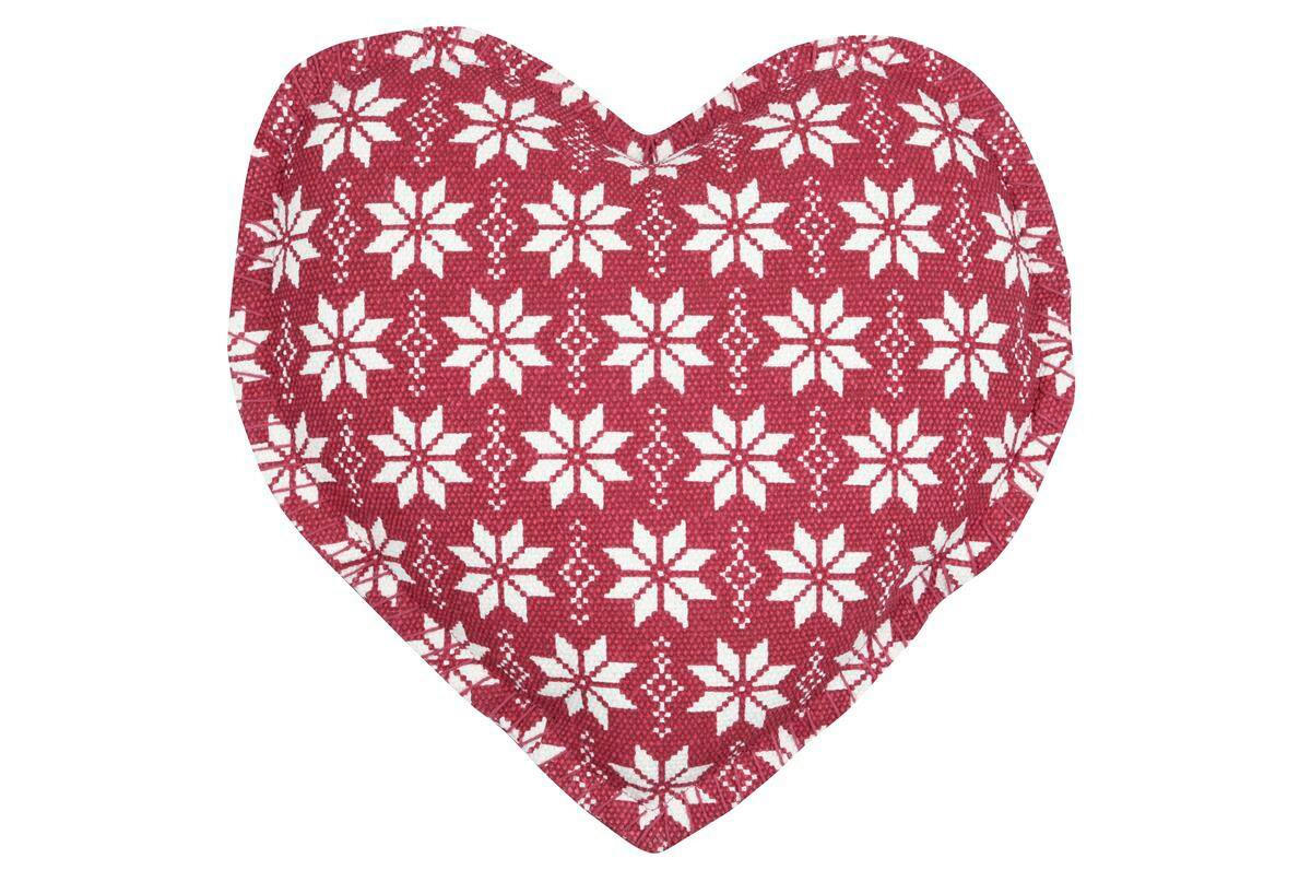 OKRASNA BLAZINA  VALGENIS   30/30 cm          - rdeča/bela, Design, tekstil (30/30cm) - X-Mas