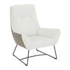 SESSEL in Flachgewebe Creme  - Creme/Schwarz, Design, Textil/Metall (82/102/81cm) - Pure Home Lifestyle